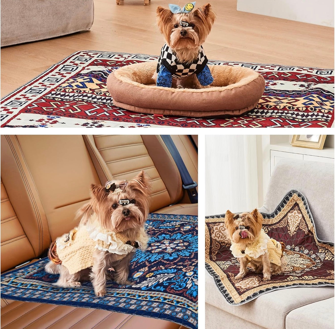 Qeils Washable Pee Pads, Reusable Puppy Pads Super Absorbent Leakproof Training Pads, Non-Slip Wee Wee Pads for Crate, Floor, Potty Pads Feeding Mat 2 Pack 36"x41"