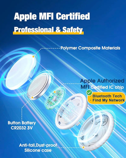 Pawgaze Cat Dog Items Tracker Compatible with Apple iOS FindMy App, Anti-Lost Tracking Device FinderTag for Dogs, Cats, Pets, Luggage, Items, with Silicone Cover for Pets' Collars/Bag Straps (Black)