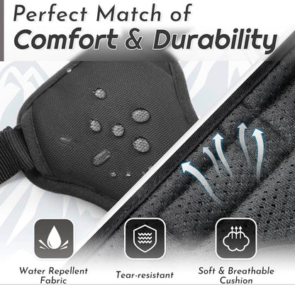 Eagloo Dog Harness for Large Dogs, fit chest girths between 15-35.4 inches No Pull Service Vest with Reflective Strips and Control Handle, Adjustable and Comfortable, No Choke Pet Harness with 2 Metal Rings, Black, L