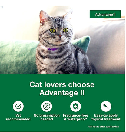 Advantage® II Over 9 lbs Cat Flea Prevention & Treatment 6 monthly doses