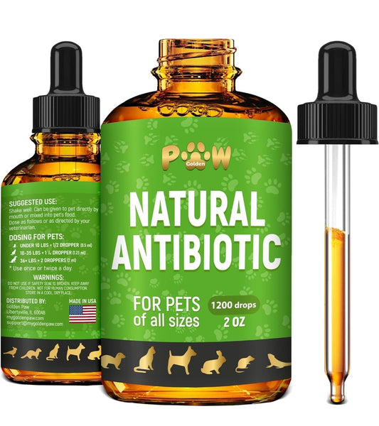 Antibiotics for Dogs | Natural Antibiotics for Cats | Cat Antibiotic | Antibiotics for Dogs | Dietary Supplement Pet Antibiotic | Cat and Dog Vitamins and Supplements | Dog Antibiotic | 2 Oz