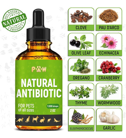 Antibiotics for Dogs | Natural Antibiotics for Cats | Cat Antibiotic | Antibiotics for Dogs | Dietary Supplement Pet Antibiotic | Cat and Dog Vitamins and Supplements | Dog Antibiotic | 2 Oz