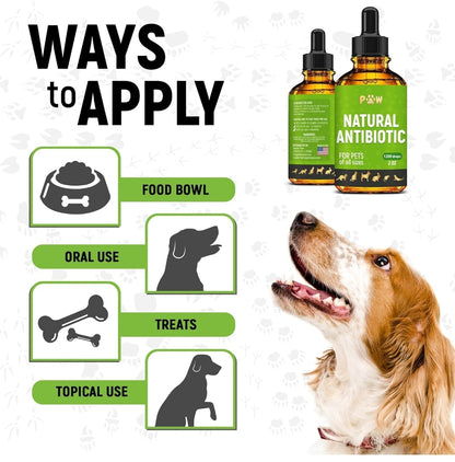 Antibiotics for Dogs | Natural Antibiotics for Cats | Cat Antibiotic | Antibiotics for Dogs | Dietary Supplement Pet Antibiotic | Cat and Dog Vitamins and Supplements | Dog Antibiotic | 2 Oz