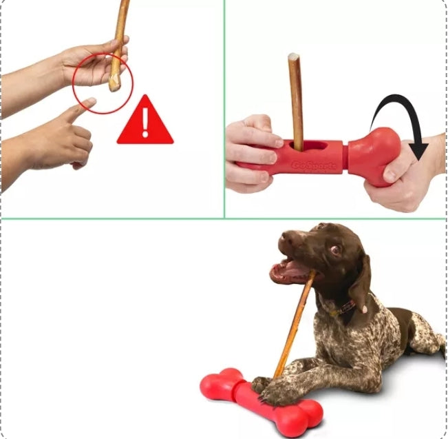 GoSports Chew Champ Bully Stick Holder for small to medium Dogs 6 inch