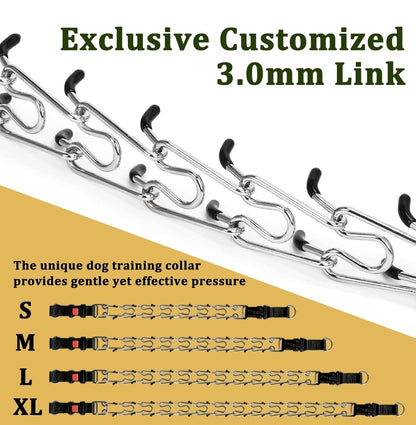 Mayerzon Dog Pinch Collar, Prong Collar for Large  Dogs, Adjustable No Pull Dog Collar with Quick Release Buckle, Packaged with Extra Prong Collar Links and Carabiner