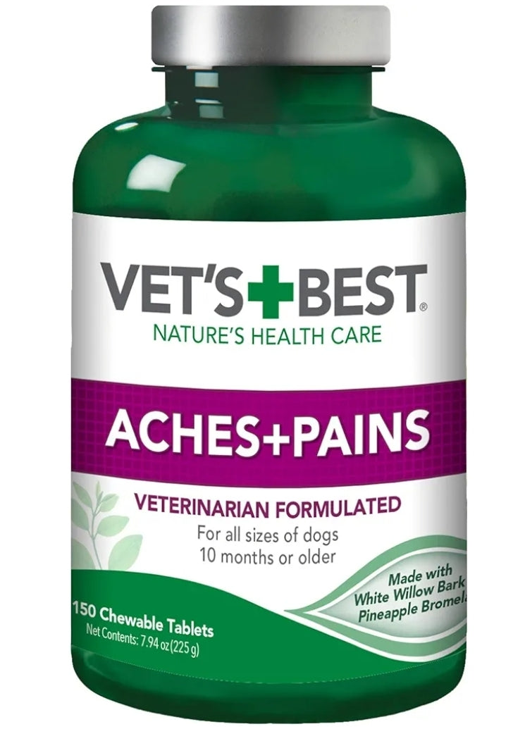 Vet’s Best Aches + Pains Dog Supplement - Vet Formulated for Dog Occasional Discomfort and Hip and Joint Support - 150 Count (Pack of 1)