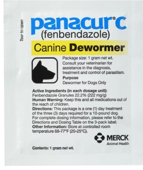 Panacur C Canine Dewormer, 1-g, 3 count