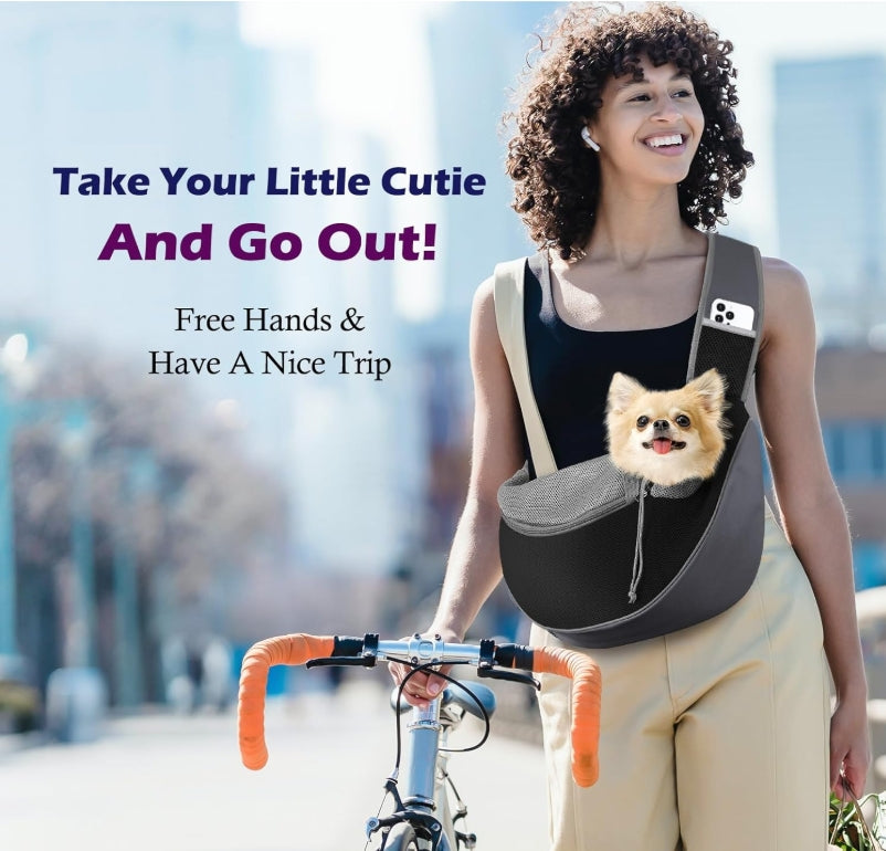 Pawaboo Dog Sling Carrier for small dogs