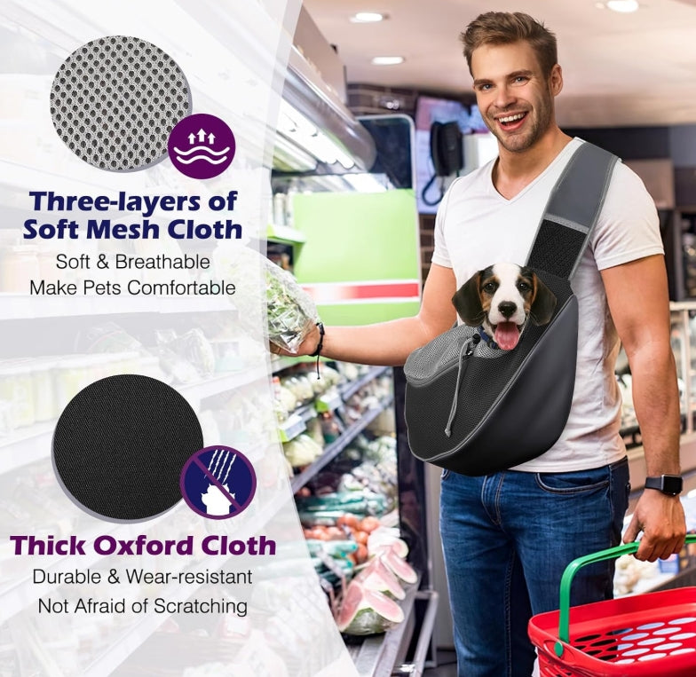Pawaboo Dog Sling Carrier for small dogs