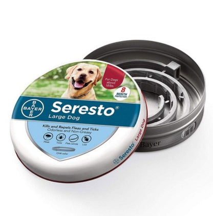 Seresto Flea and Tick Collar for Large Dogs 8-Month Tick and Flea Control for Large Dogs Over 18 lbs