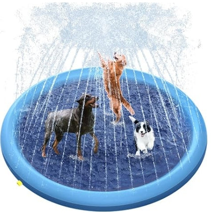 Raxurt Splash Pad, Anti-Slip Splash Pad for Dogs. Thickened Dog Pool Splash Sprinkler Pad Durable Summer Outdoor Water Toys for Pets