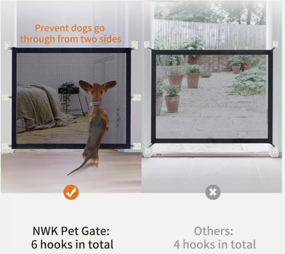 NWK Magic Pet Gate for the House Stairs Providing a Safe Enclosure 43" X 30"