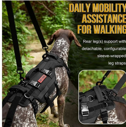 INVICTUS Extra- Large Tactical Support Harness OneTigris Multifunctional Mobility Assistance Vest With Grab Handles| Pet Lifting Rehabilitation Gear | Rear Leg Support Straps