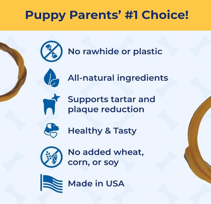 N-Bone Puppy Teething Ring Pumpkin Flavor, 3.6 Oz, 3 Rings