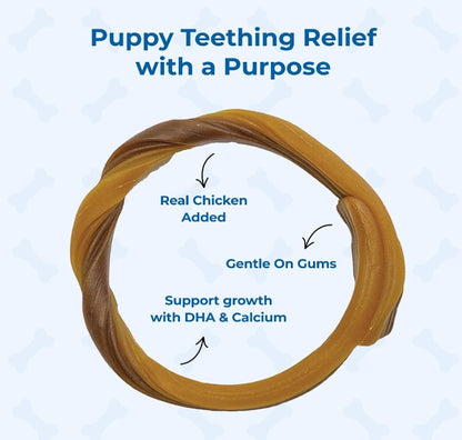 N-Bone Puppy Teething Ring Pumpkin Flavor, 3.6 Oz, 3 Rings