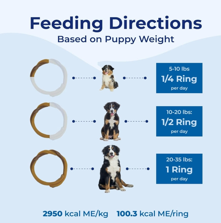 N-Bone Puppy Teething Rings Peanut Butter Flavor Dog Treat, 6 Count Bag, 7.2-oz